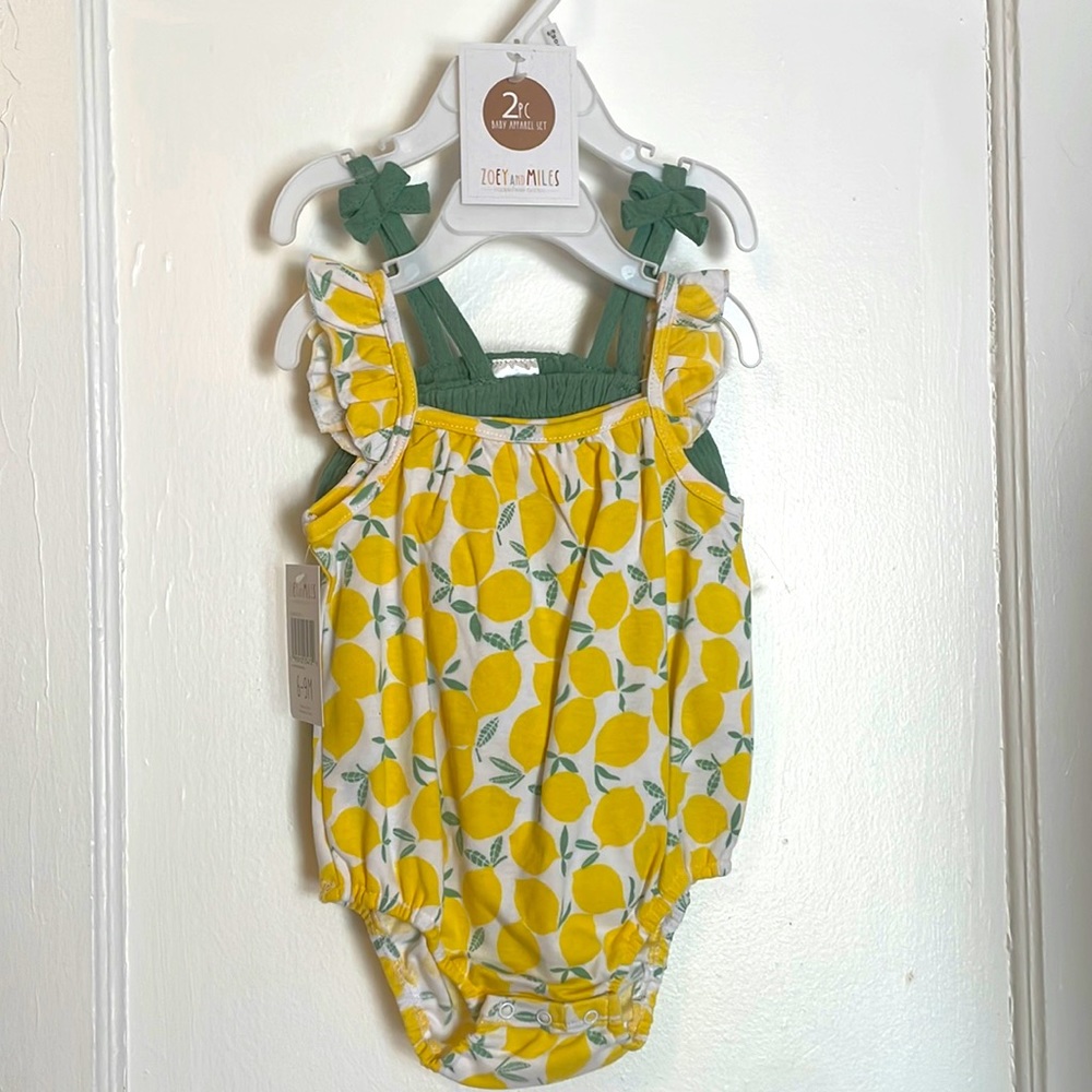 NWT 2pc 6-9mo baby bodysuit